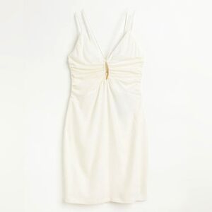 H&M V-neck Keyhole-detail Dress